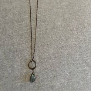 Unique blue drop necklace